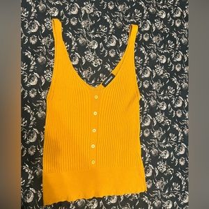 EXPRESS thin strap golden mustard sweater top